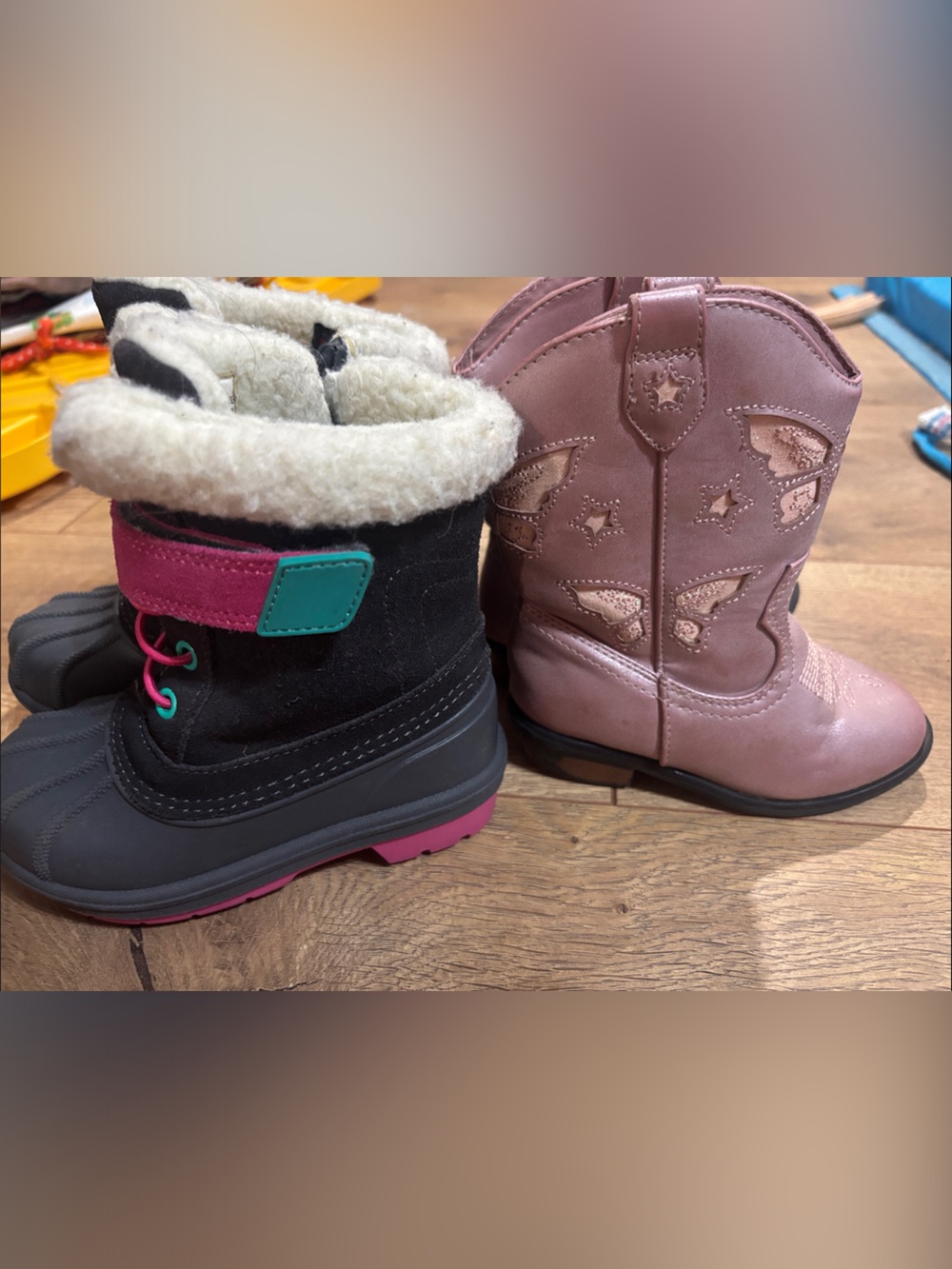 Winter boot lot (2)  size 7 toddler girl